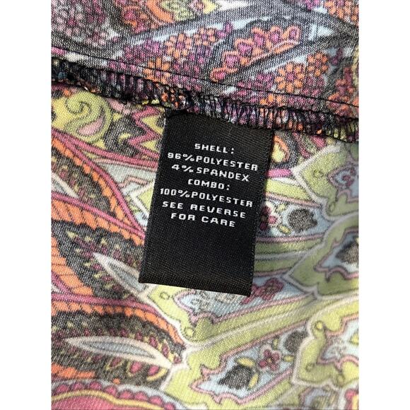 MSK Printed Bell- Sleeves Shift Dress with opening at elbow. Pullover Scoop Neck - Picture 4 of 4